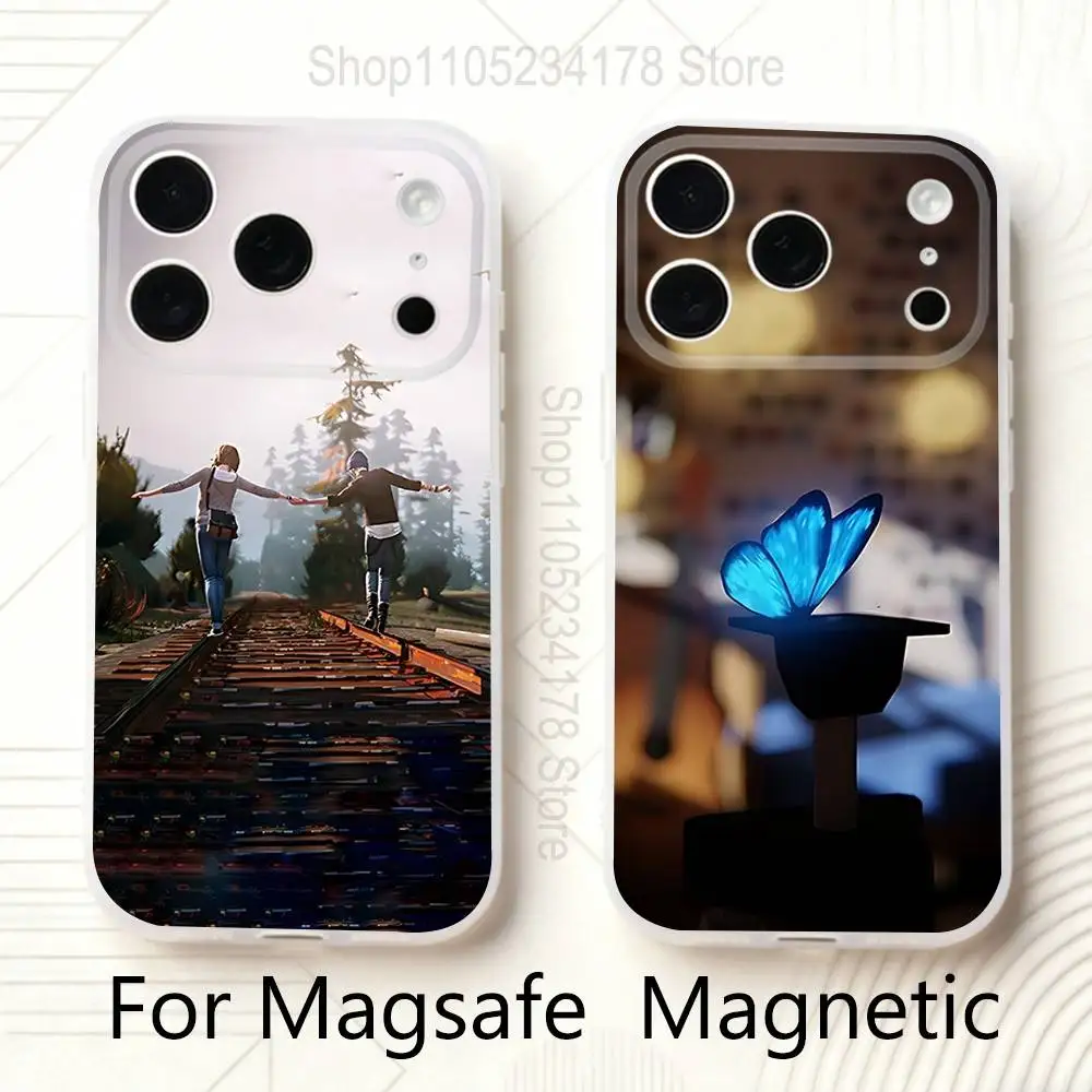 

L-life is strange ART For iPhone 11,12,13,14,15,17,16,Pro,Plus,E,Max,Air,Mini Clear Magnetic Frosted Cover