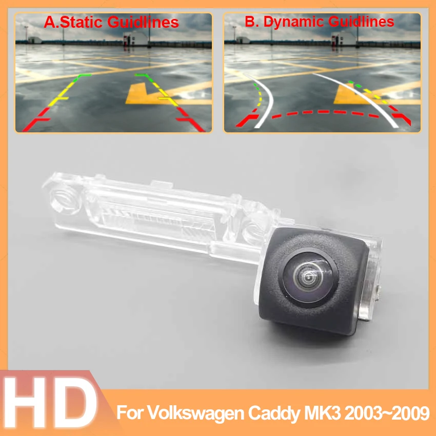 

HD 1280*720 Fisheye Rear View Camera For Volkswagen Caddy MK3 2003 2004 2005 2006 2007 2008 2009 Car Reverse Monitor