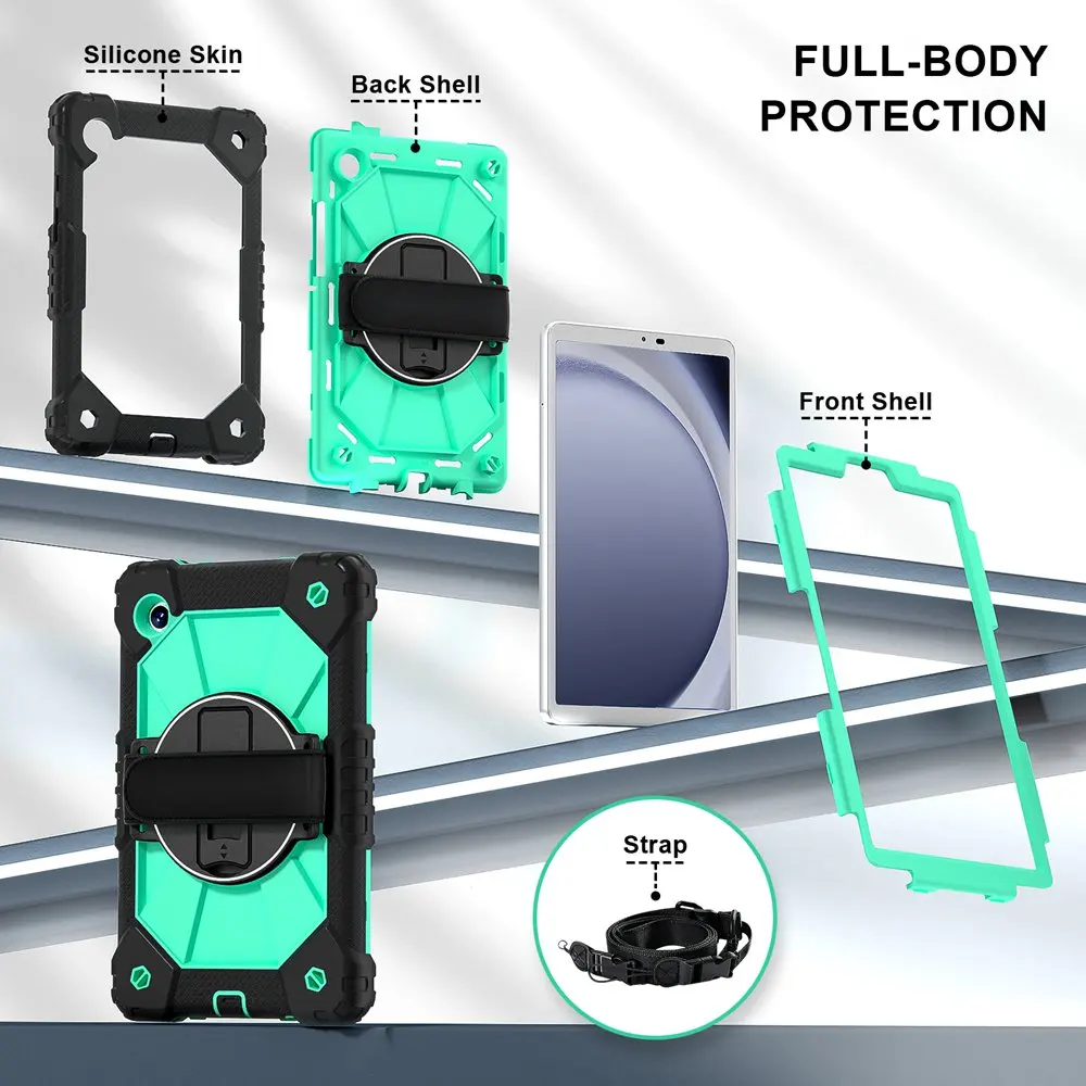 Etui na tablet Samsung Galaxy Tab A11 SM-X133/X135 8,7 cala 2025, silikonowe + PC, pokrowiec na Tab A11 8,7" SM-X135G X133N funda — zdjęcie produktu 3