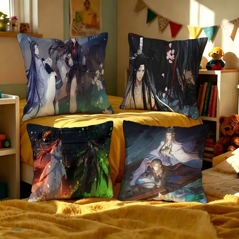

Anime Mo Dao Zu Shi Cushion Cover Car Throw Pillow Case For Sofa Car Christmas Gift 40x40cm 45x45cm