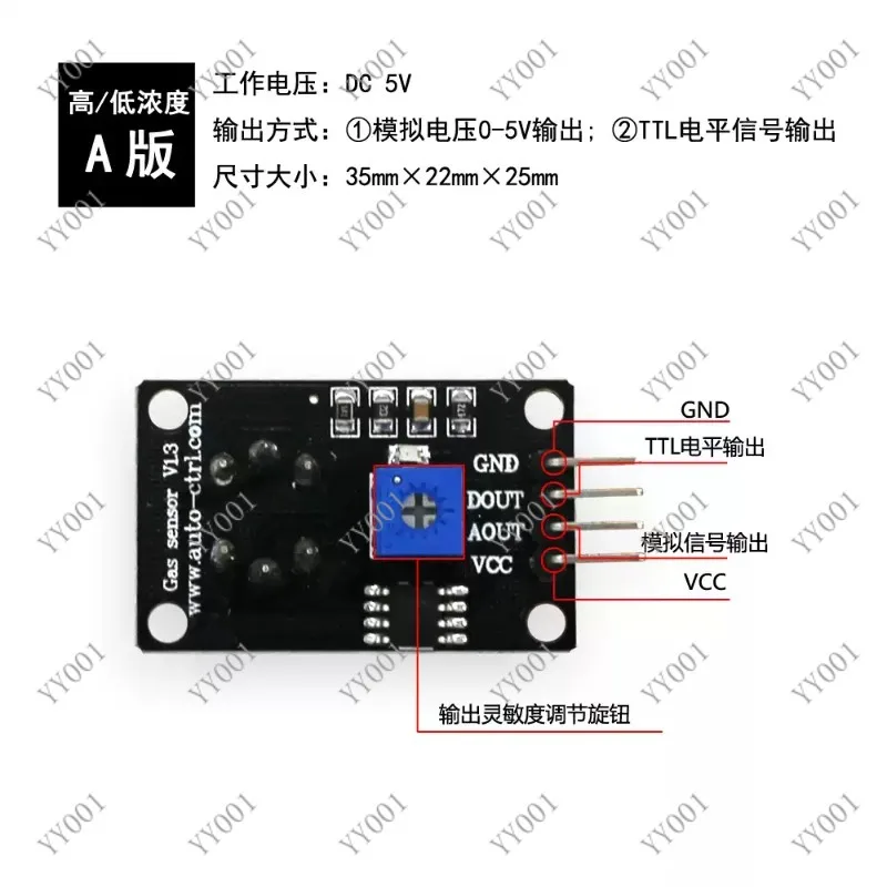 MQ131 Gas Sensor For Ozone Testing, High/Low Concentration O3 Detector Air Monitor Module