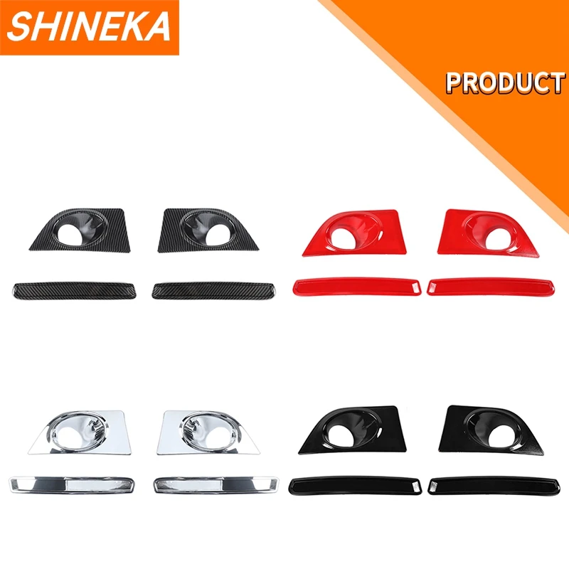 SHINEKA Car Front Fog Light Lamp Decoration Cover for Ford Mustang 2010 2011 2012 2013 2014 Foglamp Exterior Accessories