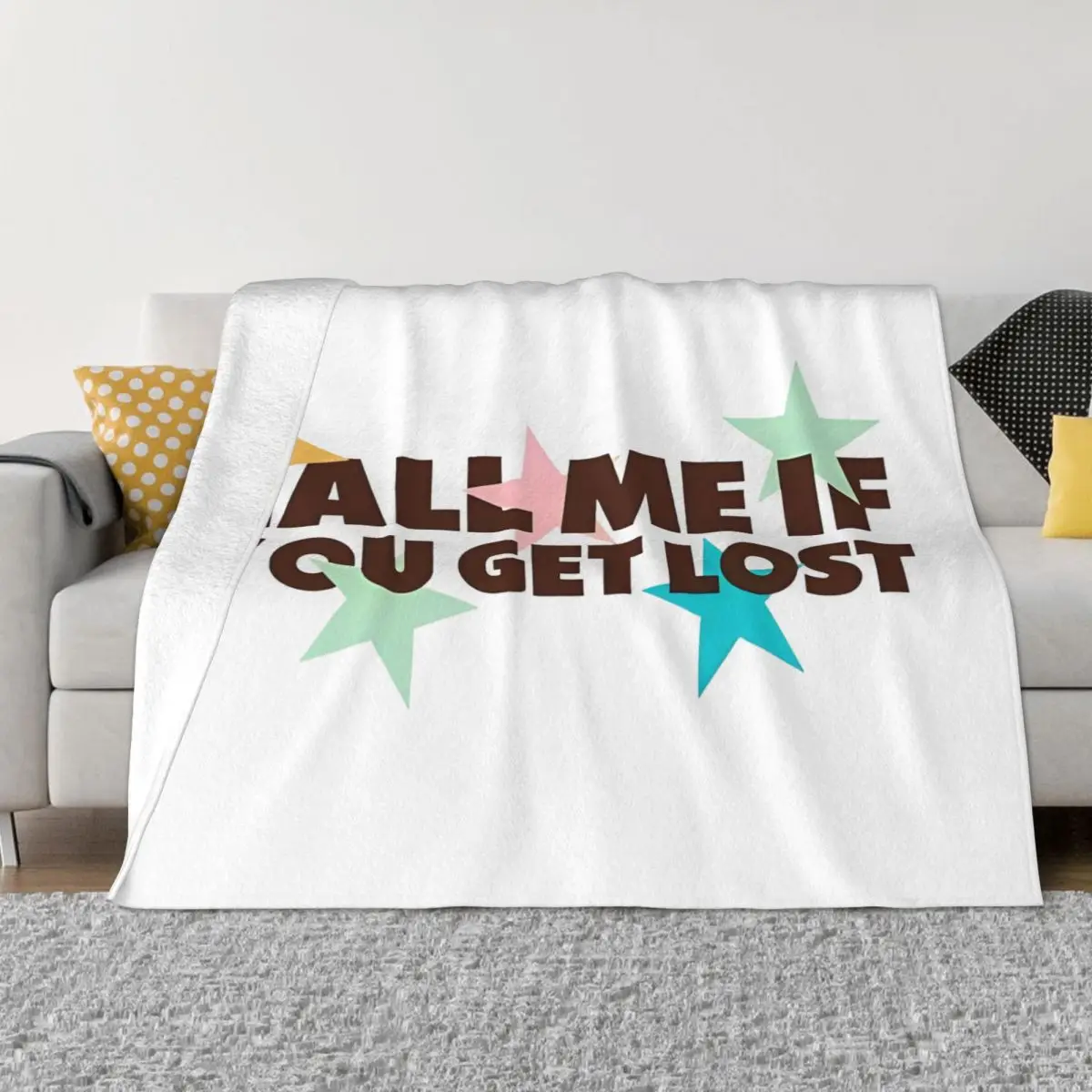 Call Me If You Get Loss Blanket Cover Flannel Throw Blankets Bedroom Sofa Printed Soft Warm Bedspreads