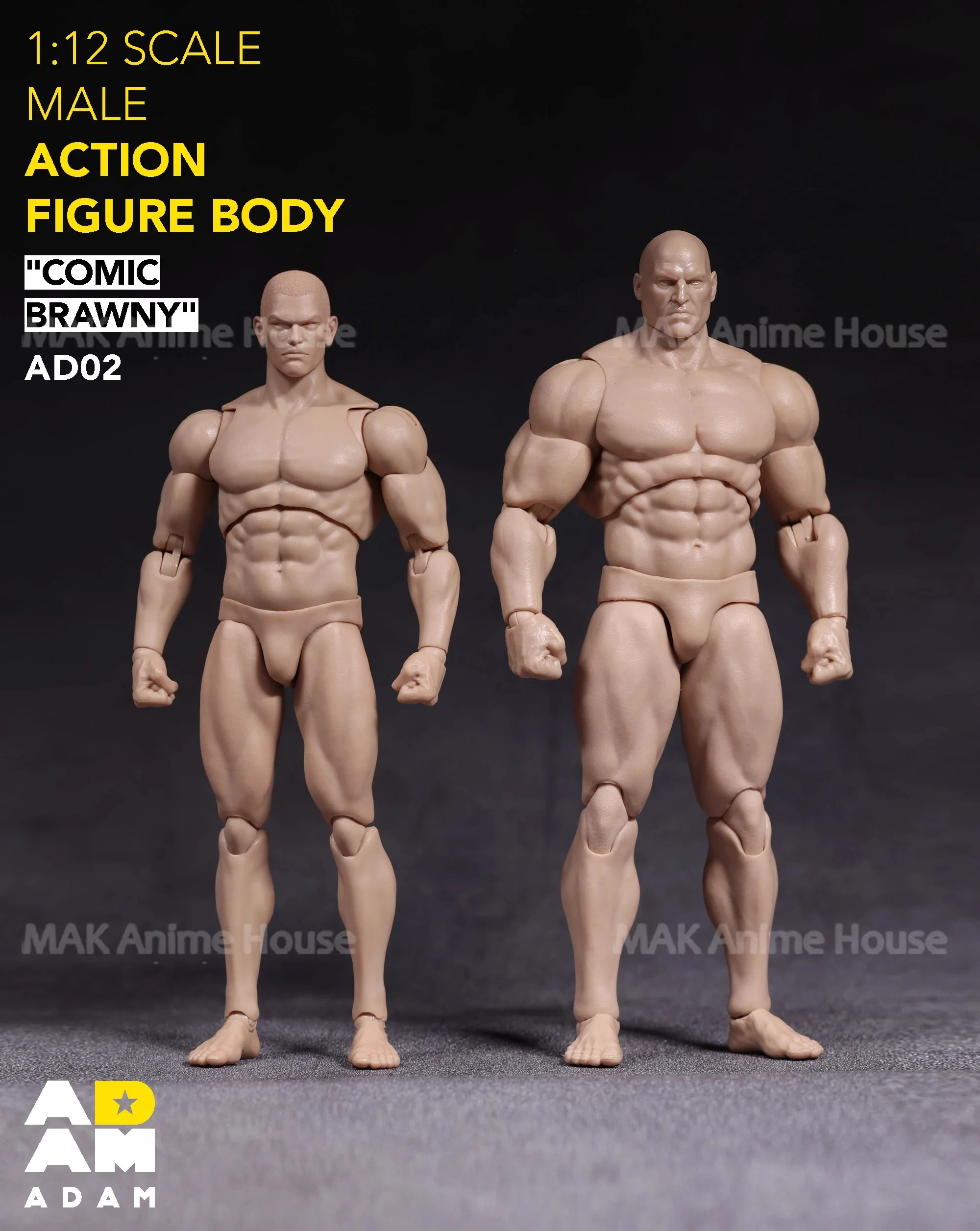 2026 Q1 ADAM AD02 1/12 Corpo Forte Comic Hero Corpo articolare con testa scolpita 6.5 ''Soldato maschio Action Figure Modello da collezione