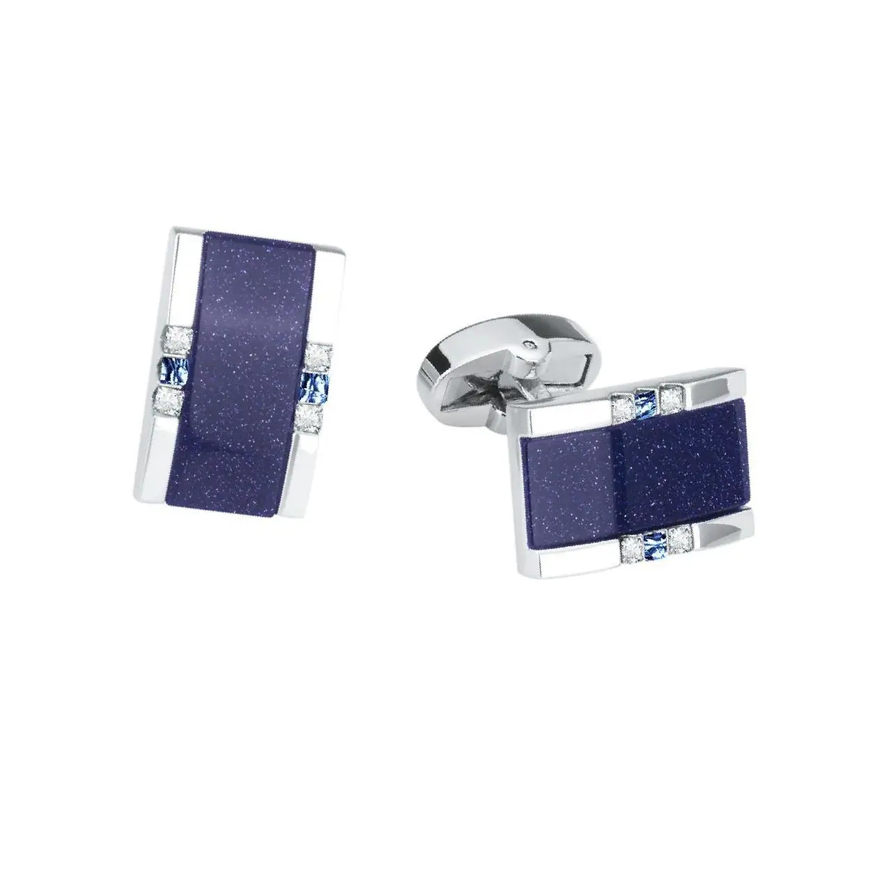 Boutons de manchette rectangulaires en cristal élégant pour hommes, cadeaux de mariage et de fête