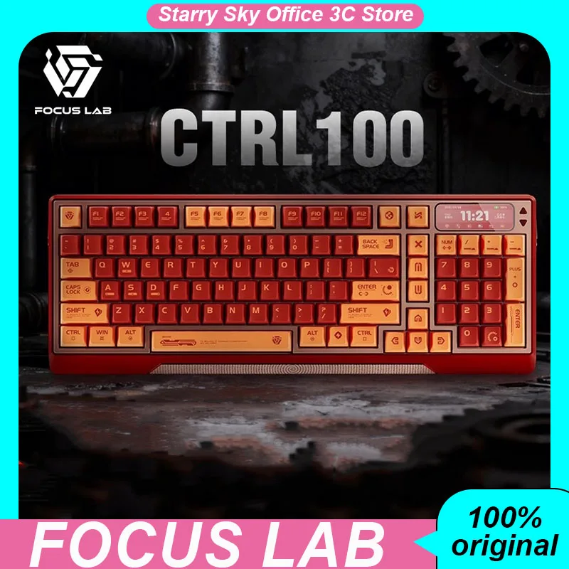 

FOCUS LAB Ctrl100 Wireless Mechanical Keyboard Tri-mode IPS Screen 8000mAh PBT QMK/VIA PC Esports Laptop Gaming Keyboards