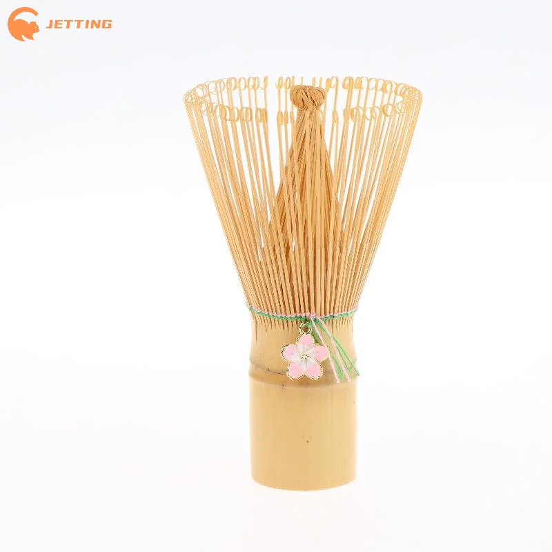 Japanese Ceremony Bamboo Chasen Matcha Green Tea Powder Whisk Tea Brush Kitchen Accessories Tea Tool With Cherry Blossom Pendant