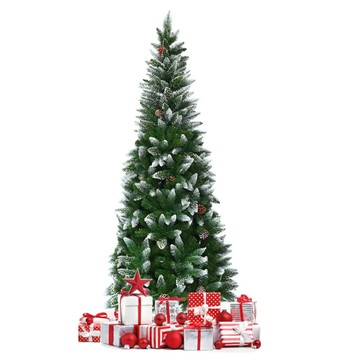 

5ft Artificial Christmas Tree with Pine Cones - Festive Holiday Decor for Home & Office