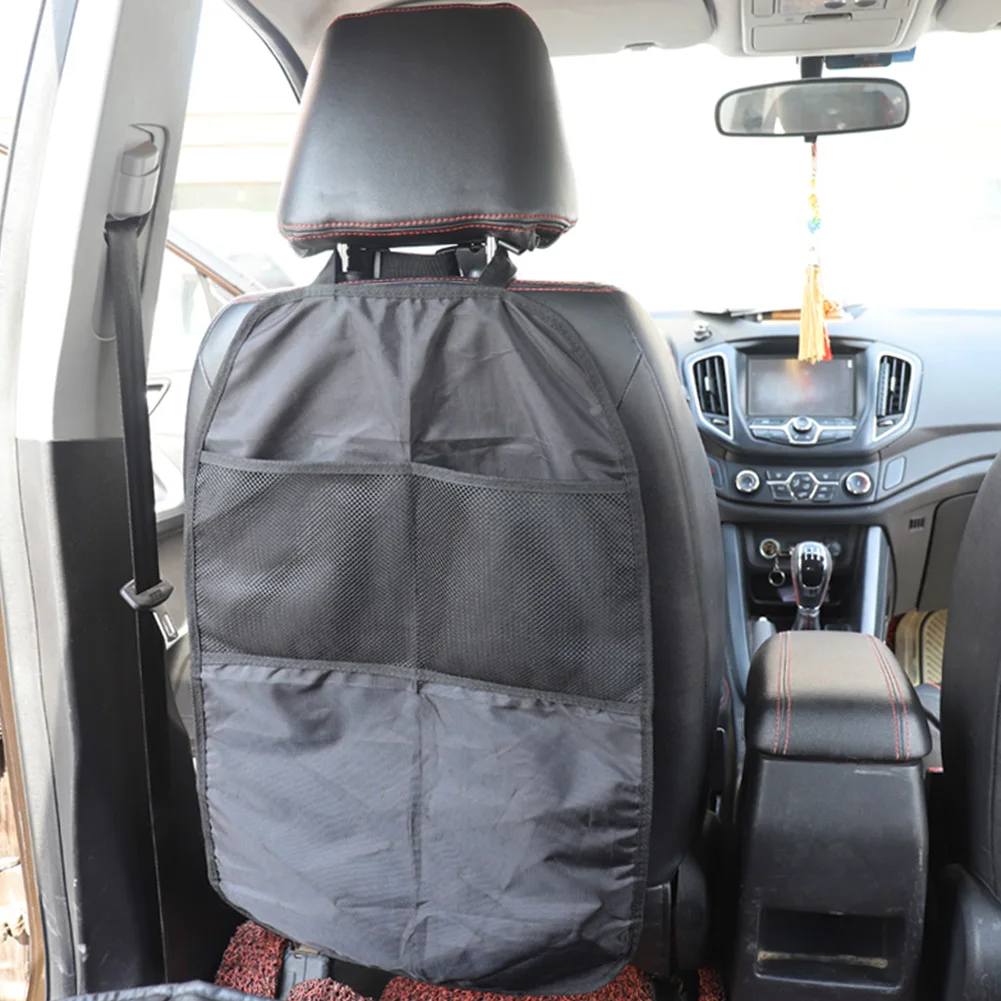 Car Seat Back Anti Kicking Pad Anti Mud Dirt Seat Back Protector Cover Storage Bag Pocket Organizer for Kids Children Baby
