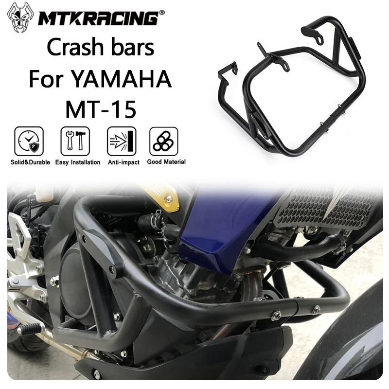 

Противоударные бамперы MTKRACING для YAMAHA MT-15 2018-2024, защита мотоциклетного бампера, Противоударная защита двигателя, защитные аксессуары для корпуса