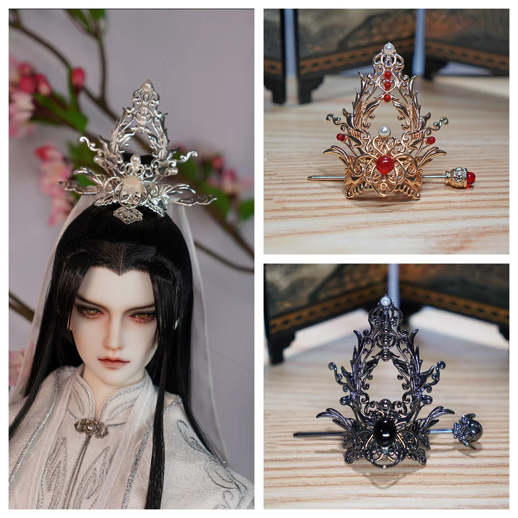 

1/3 Scale BJD Ancient Costume Hair Crown Samurai Wig Accessories Headwear For SD17 Big Girl SSDF ID72 Uncle Doll A1304