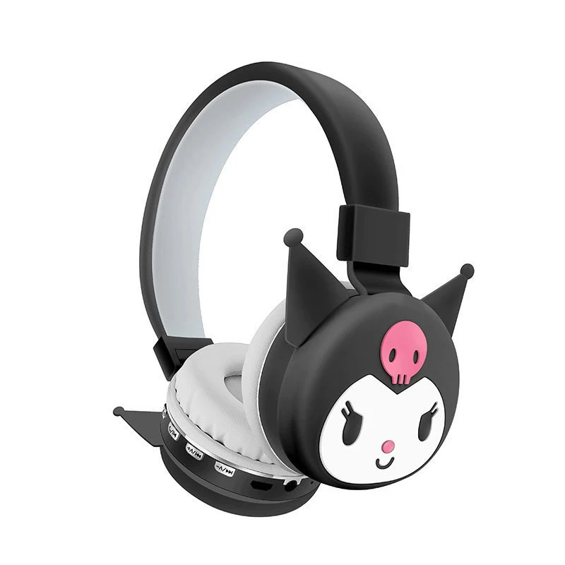 Sanrio Kuromi Hello Kitty Cute Bluetooth Wireless Headphone Headsets Cartoon Stereo Headset Earphone For Kid Girl Children Gift