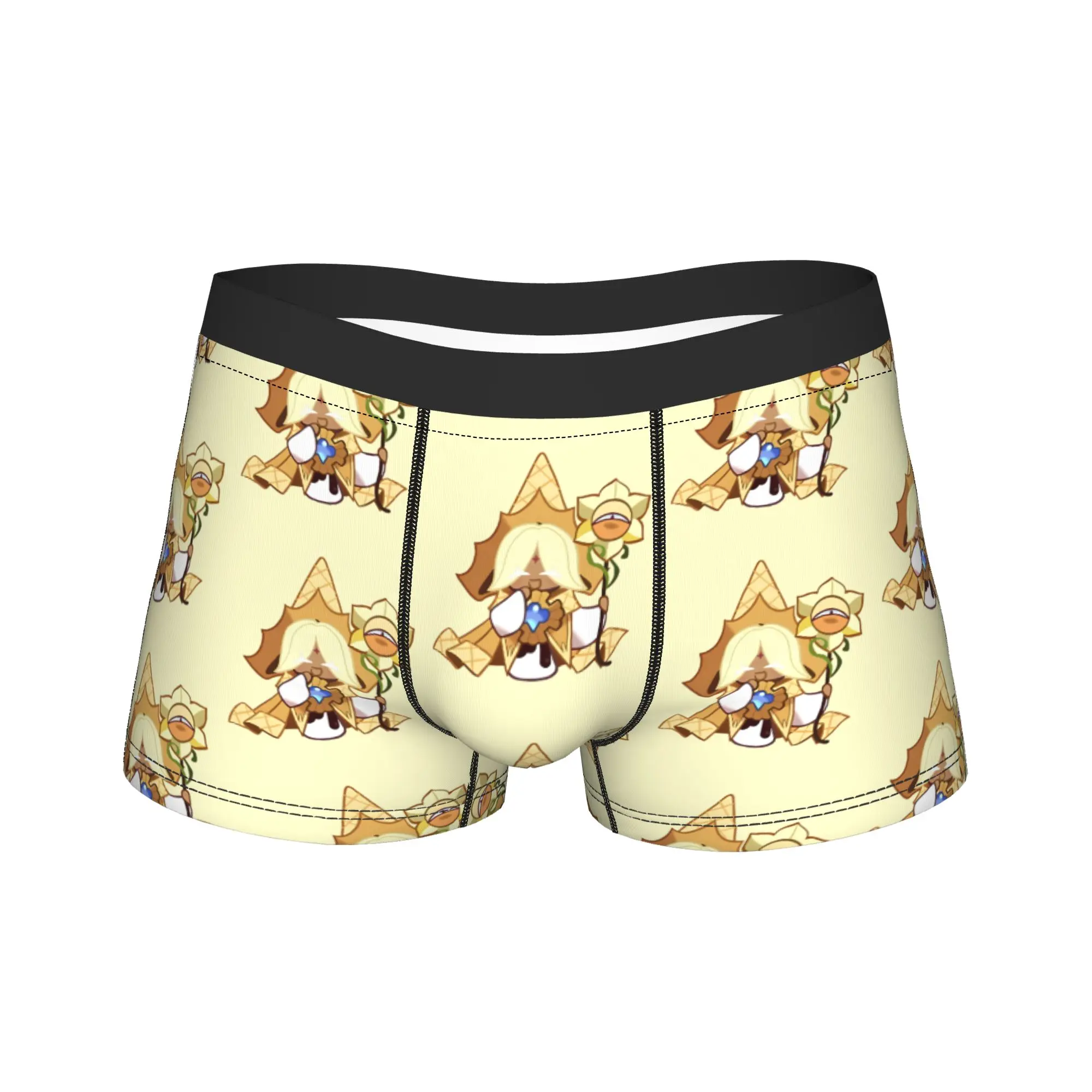 Man Pure Vanilla Cookie Underwear Cookie Run Kingdom Sexy Boxer Briefs Shorts Panties Male Breathable Underpants Plus Size
