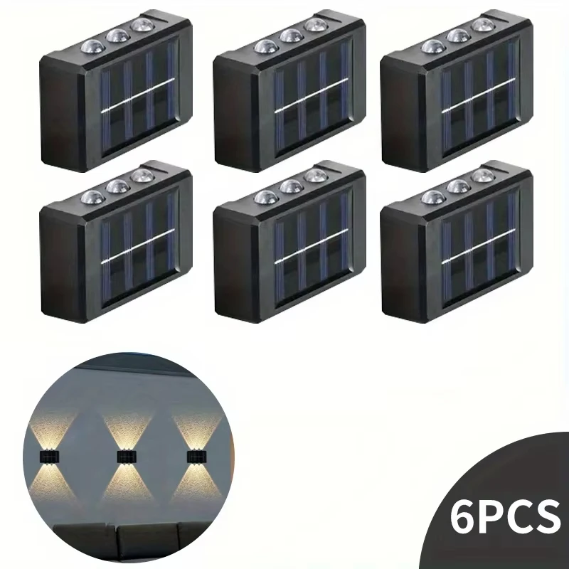 

2-8PCS Warm White Solar Powered Stair Lights Waterproof LED Step Lamp for Fence Deck Pathway Yard Patio Garden Night Lighting
