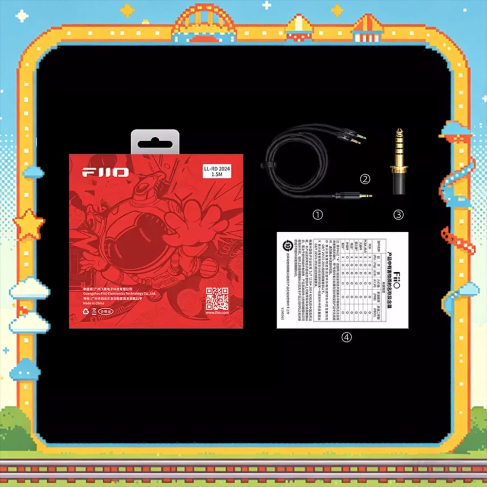 FiiO LL-RD 2024 High Purity monocrystalline Silver 4.4mm/3.5mm male to Dual 3.5 mm headphone Cable