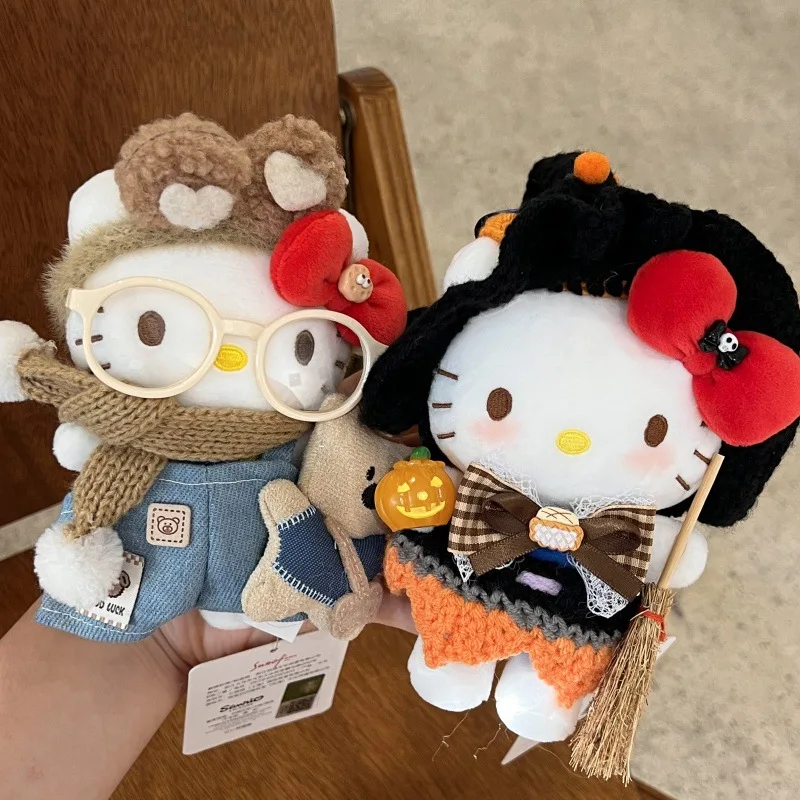 

Милый плюшевый брелок «Hello Kitty», милая клубничная шляпа, клетчатая юбка, очаровательная кукольная сумка, аксессуар