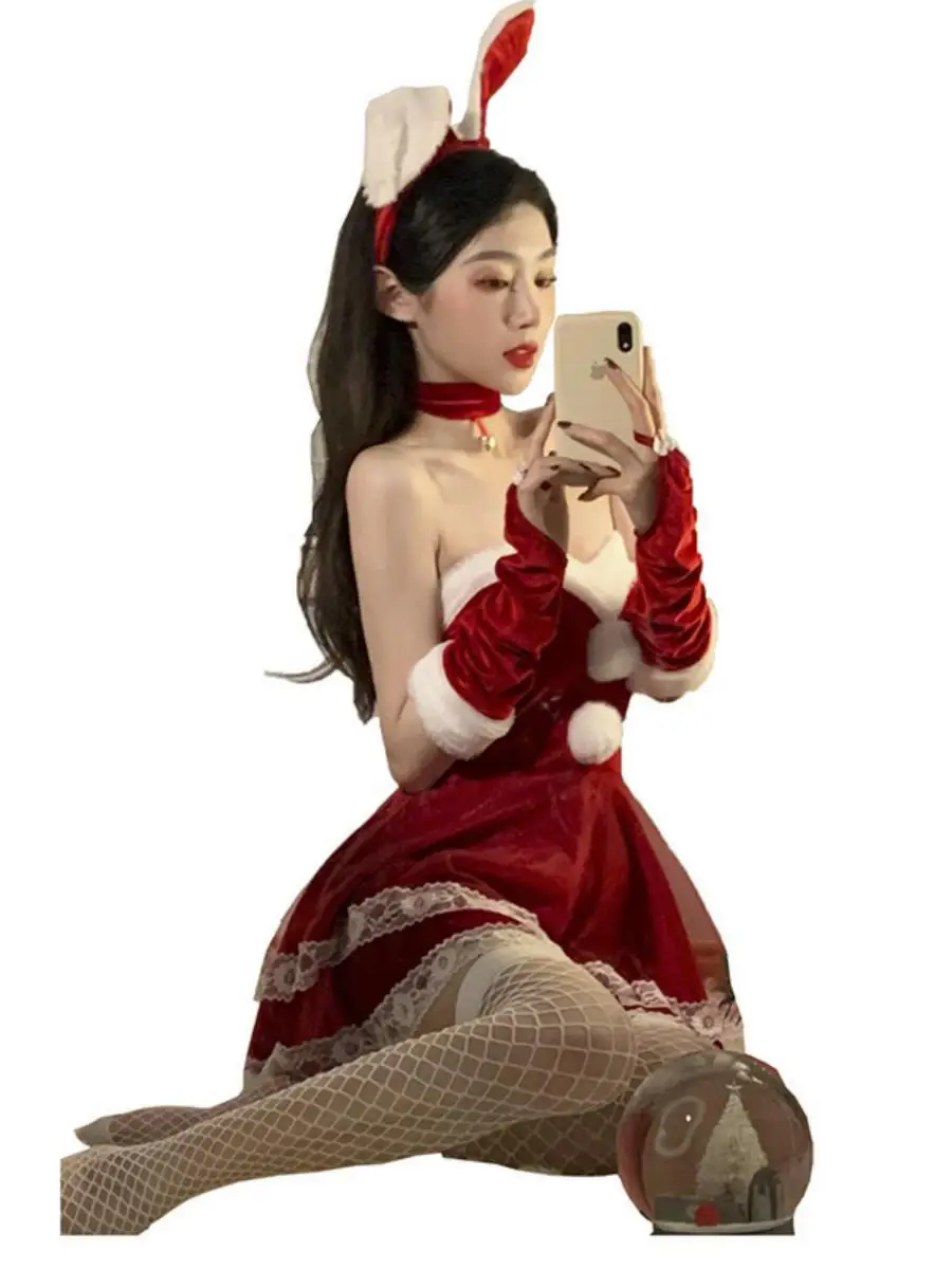 الرغبة النقية Sle loween مثير الأرنب فتاة الدكتور سيسا أداء زي الأحمر موضوع مجموعة Faionable القطن المرأة الدكتور