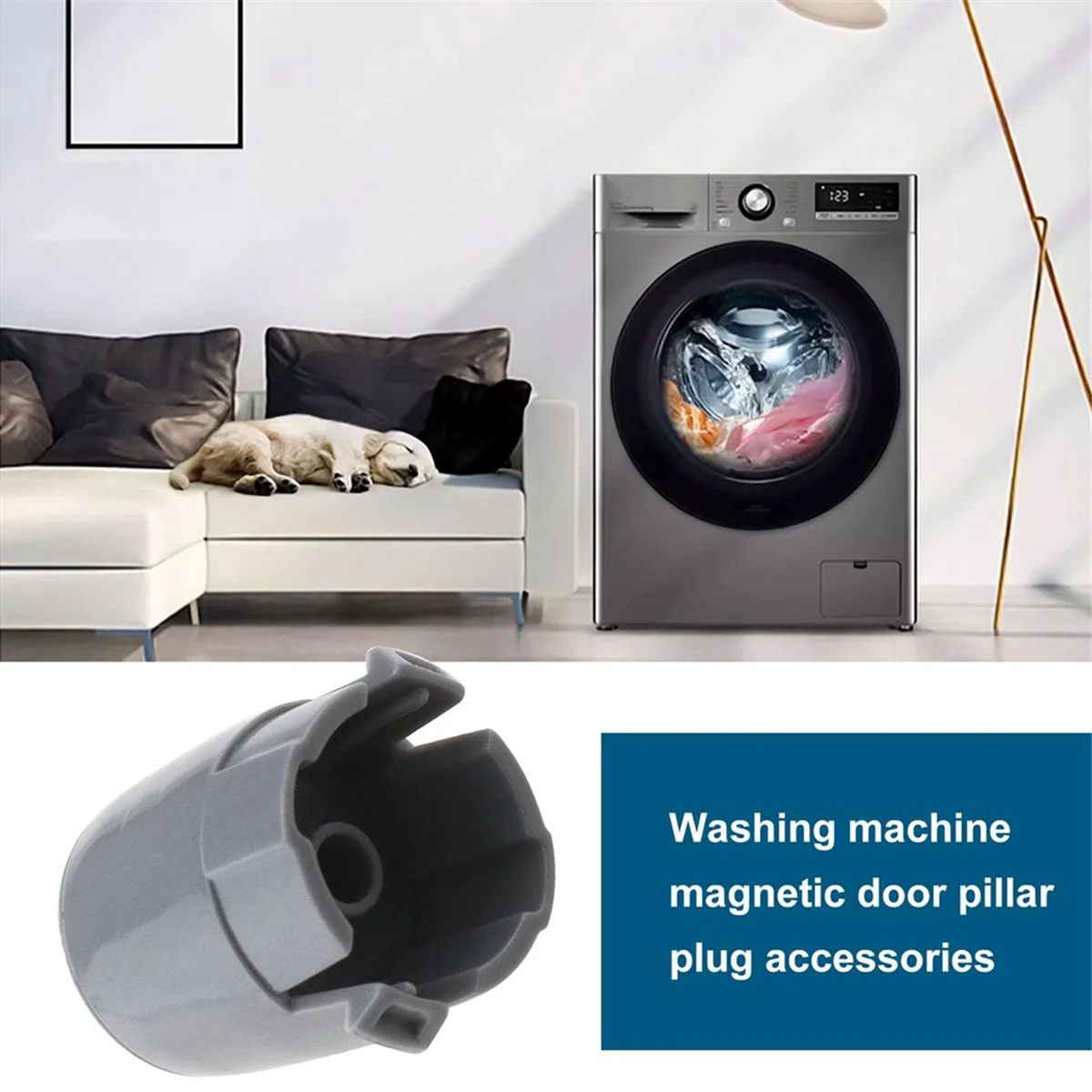 ABBR 2 Buah Bagian Pengganti Plunger Pintu Magnetik AGM 73610701   untuk Mesin Cuci LG Kenmore Menggantikan AP 5331994   AGM 73610702