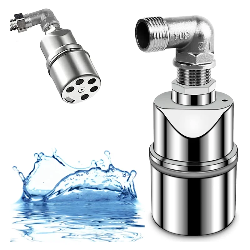 Stainless Steel Water Level Control Float Valve for Tank, 3/4 Inch Float Ball Valve, Suitable for Water Tanks, Pond C