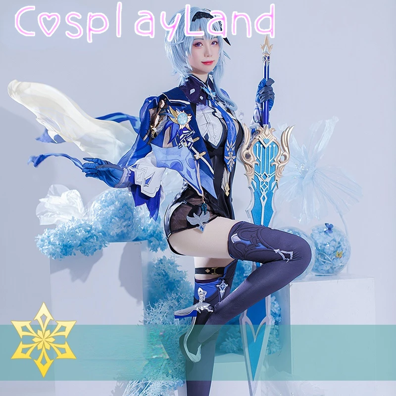 

In Stock Game Genshin Impact Cosplay Costume Eula Costume Halloween Costume Sexy Jumpsuit Eula Cosplay Fancy Women Suit