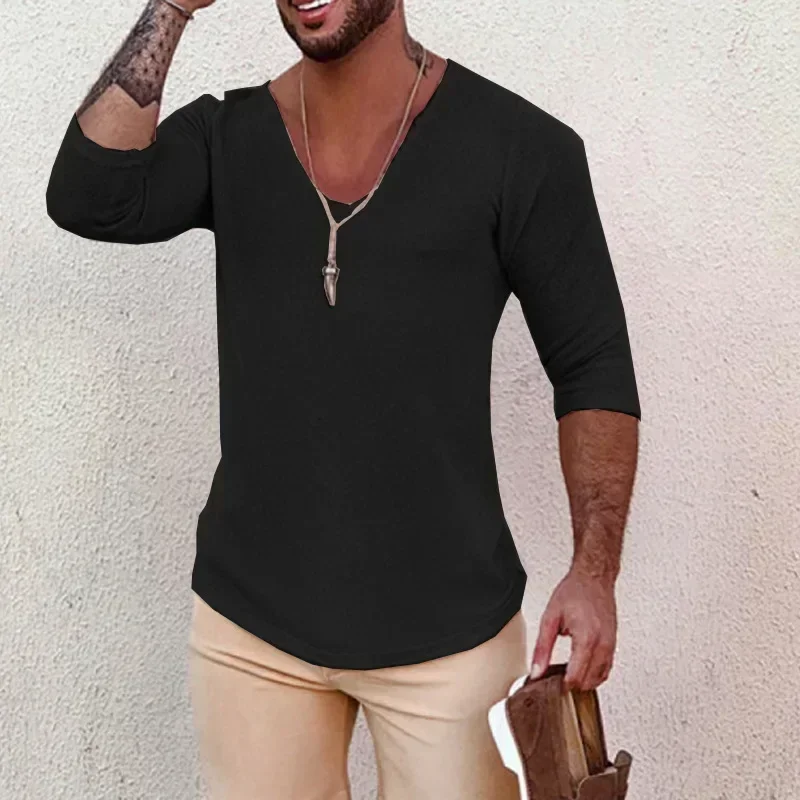 

New Men's Knitted Jumper V Neck Comfortable Warm Winter Pullover for Men Lightweight Business Sweaters Business Tops