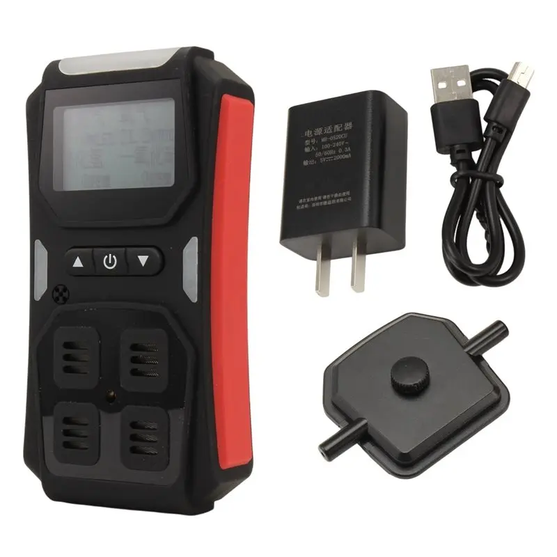 【FEEL THE DIFFERENCE 】Toxic And Hazardous Gas Tester 4-In-1 Gas Detector, Portable Combustible Gas Detector And Alarm