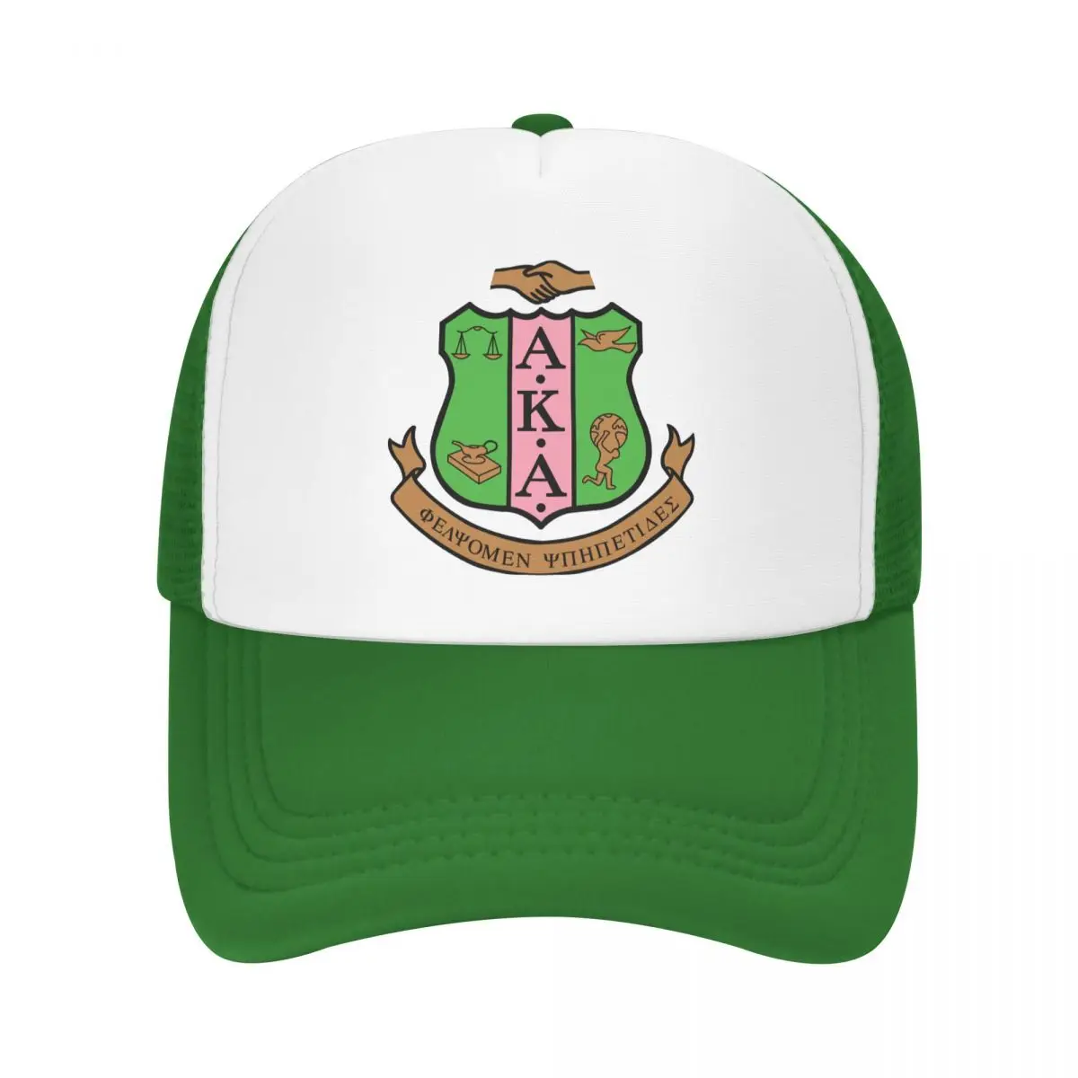 Unisex Alpha Kappa Alpha Sorority Trucker Hat Sport Mesh Baseball Cap Hats Adjustable Racing Cap Summer