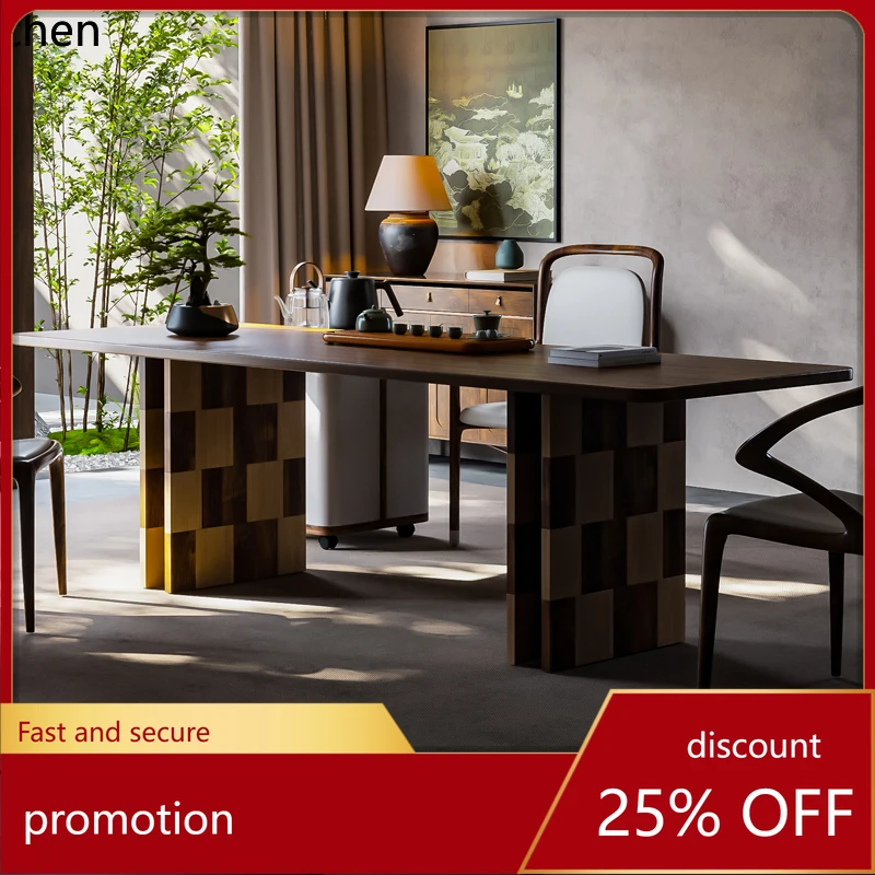 مكتب شاي HXL متكامل ثنائي الغرض خفيف فاخر للمكتب والمنزل وطاولة شاي من الخشب الصلب الإبداعي وإكسسوارات منزلية