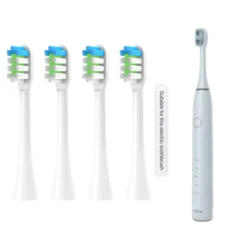 Nandme nx8000 소닉 전동 칫솔 소프트 듀폰 강모 칫솔 헤드, 4/8/16PCS 용 교체 칫솔 헤드