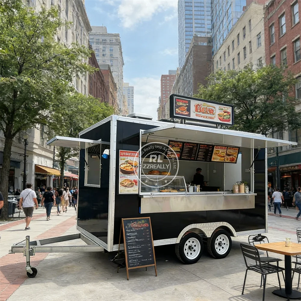 

Mobile Fully Equipped Food Trailer Pizza Snack Food Truck Ice Cream Cart Portable Food Truck Trailer With Kitchen Equipment