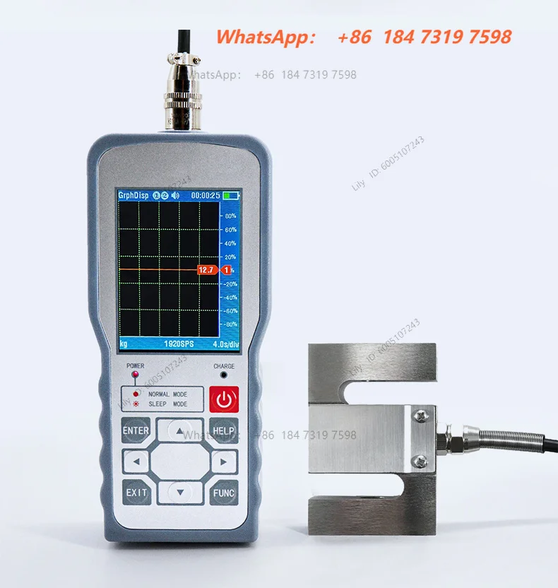 S type Load Cell Sensor with Digital Force Gauge Test Force Weight Pressure Digital Hand Measuring Instrument Portable Dynamomet