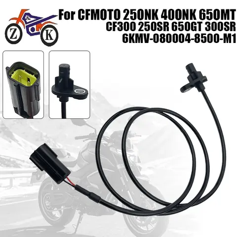 Rear ABS Wheel Speed Sensor For CFMOTO 400NK 250NK 250SR 300SR 650MT/GT Motorcycle Speed Sensor Part Replace 6KMV-080004-8500-M1