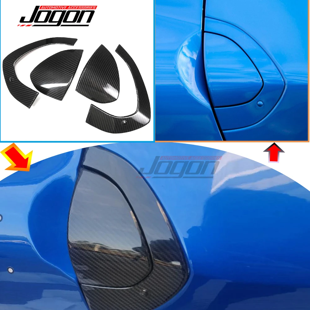 4PCS Dry Carbon Fiber Exterior Car Side Door Handle Panel Cover Trim For Nissan Z Fairlady Z RZ34 400Z 2023 2024 Accessories