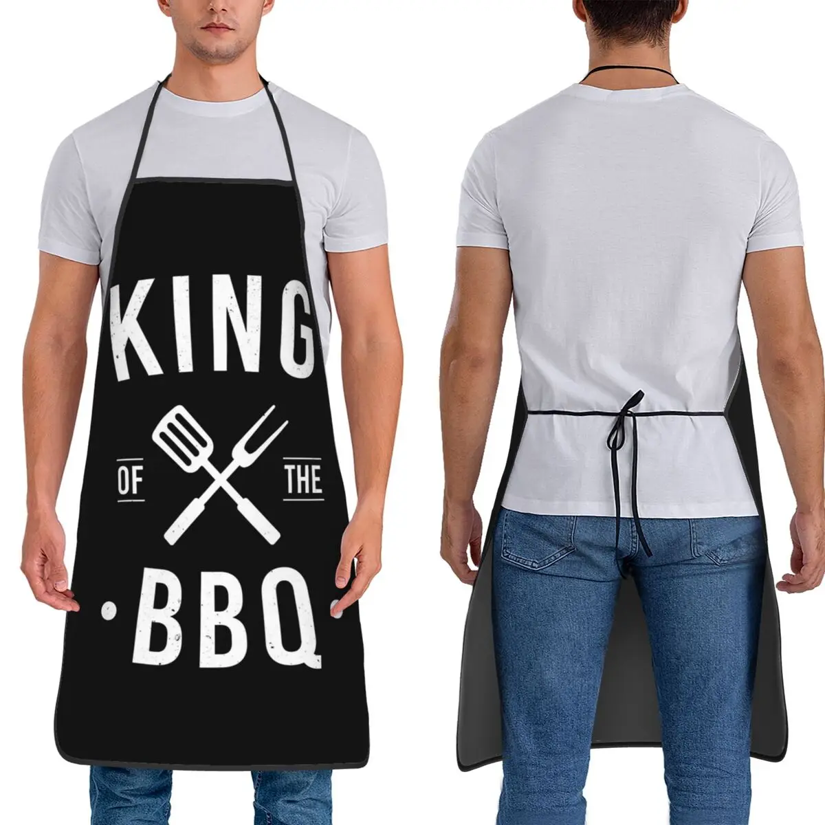 

Фартук для барбекю King Of The Holy, фартук для шеф-повара, выпечки, водонепроницаемый нагрудник, кухонный сарафан для чистки для женщин и мужчин, садоводство