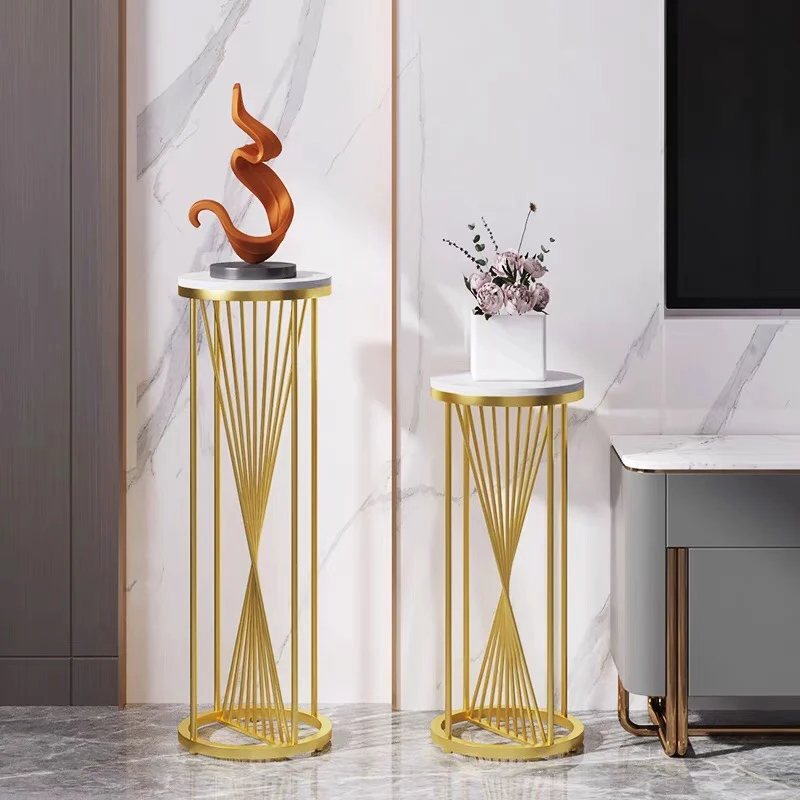 Nordic Floor Standing Plant Stand Metal Multi-Tier Shelf for Living Room TV Corner Balcony Space-Saving Indoor Flower Pot Holder
