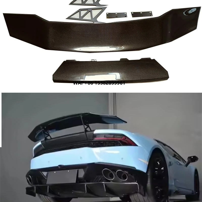 

High Quality DMC Style Carbon Fiber Car Rear Spoiler Wing for Lambo Huracan LP610 LP580 Perfect Fitment