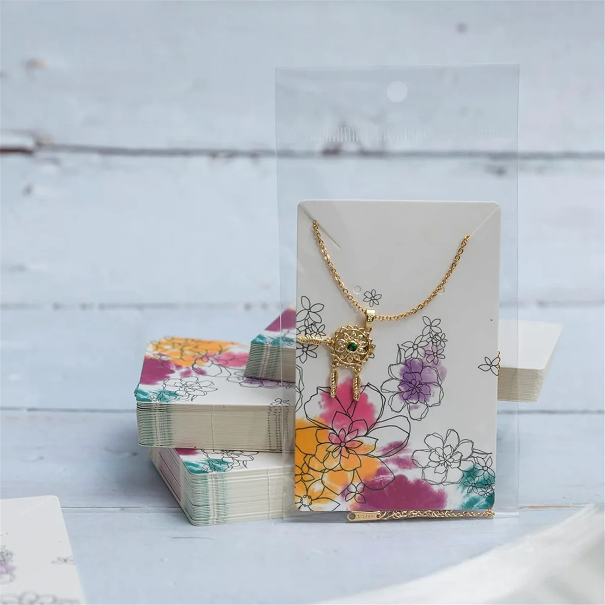 Picture 5: AA98 Necklace Display Cards Earring Display Cards Sets Earring Packing Holder Cards Jewelry Packing for Earring Necklace C