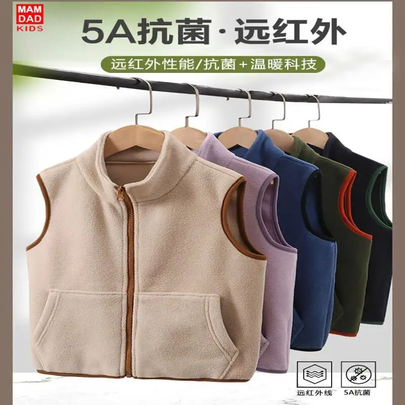 

Новая модная теплая безрукавка для мальчиков и девочек, однотонная, утолщенная, на весну-осень-зиму, для детей 4-12 лет