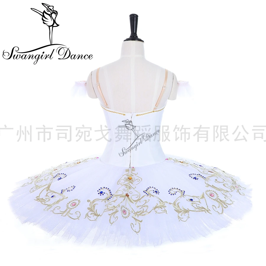 white fairy doll professional ballet tutus girls pancake tutu costume for performance ballet costume BT9288