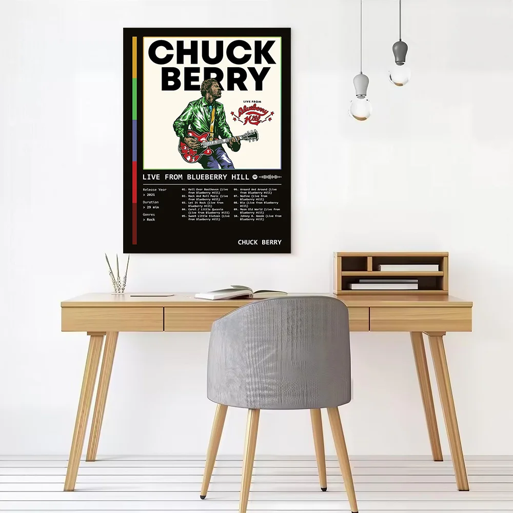 Live From Blueberry Hill (2021) Album By Chuck Berry Canvas Poster Wall Art Customizable High Quality Printed Picture for Mural