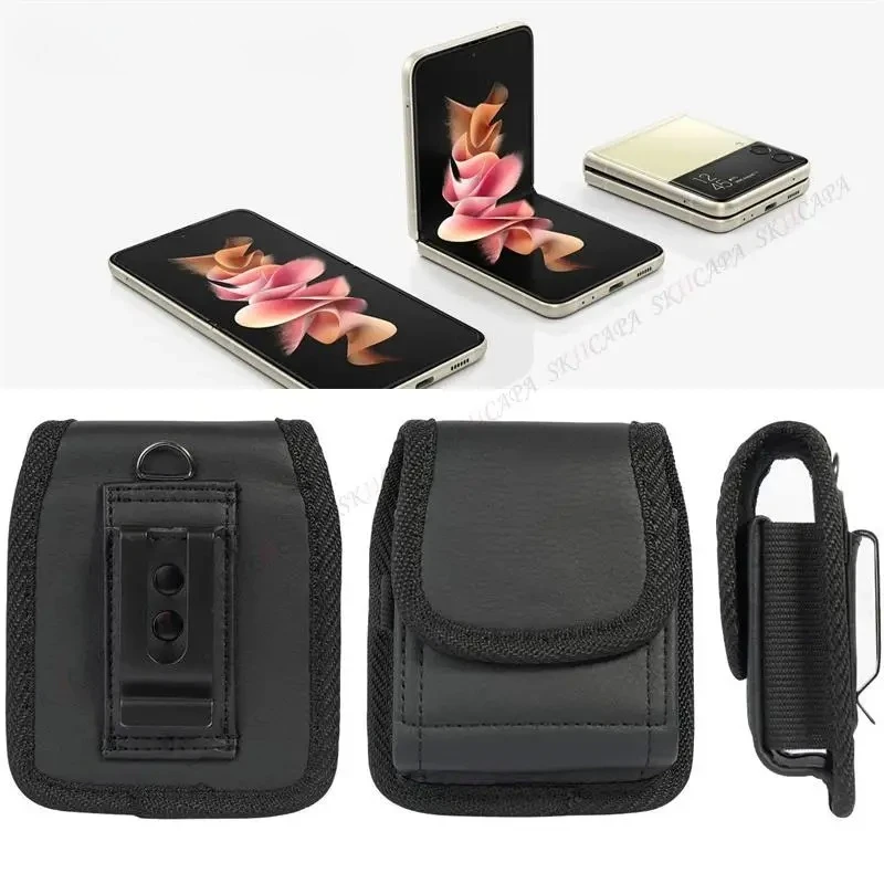 Leder-Handytasche für Motorola Razr 60 Ultra 2025 Razr 50 40 + 2024 5G Gürtelclip Holster Oxford-Stoff Handyhülle Hüfttasche – Detail 3