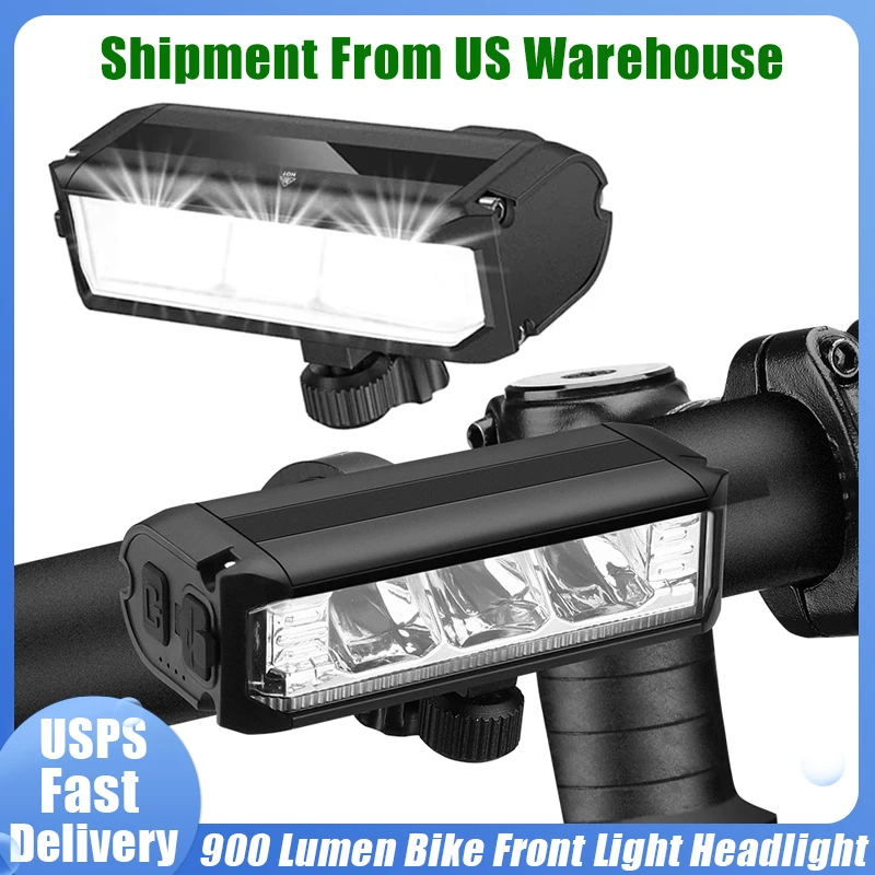 Elecpow Bicycle Front Light 900 Lumen Bike Headlight 2000mAh Flashlight Waterproof USB Charging Cycling Lamp Bike Accessories