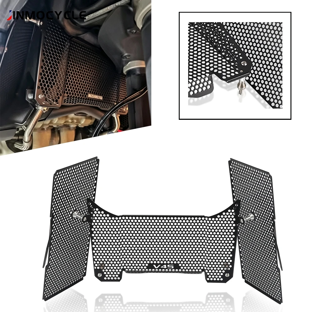Image of Motorradzubehör für Ducati Multistrada V4 S V4S RS Pikes Peak Rally 2021 - 2027 CNC Kühlergrill-Schutzabdeckung