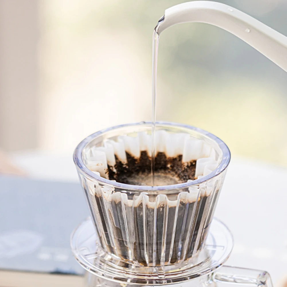 ABJS B75 Wave Coffee Dripper Crystal Eye Pour Over Coffee Filter PCTG 1-2 Cups Coffee Maker Increase Uniformity Transparent