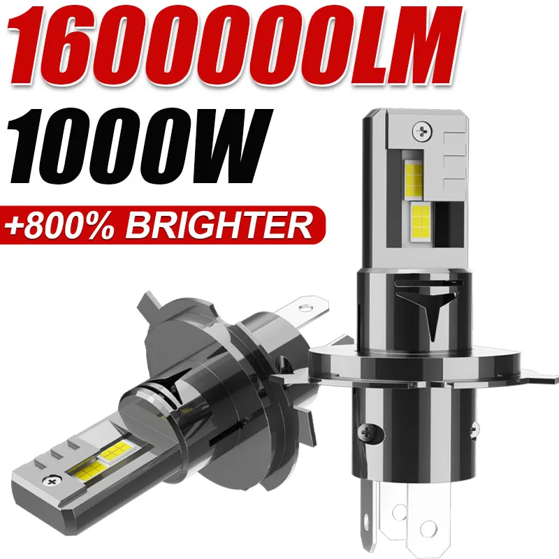 

1600000LM H4 LED Headlight Kit Mini Canbus H7 Led Bulb 1000W 8054 CSP for Car Headlamp Auto Fog Lamps Turbo Automobile 12V 6500K