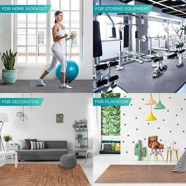 4~20Pcs Puzzle Fitness Mat, Eva Interlocking Foam Floor Tiles for Home Gym, Home Gym Equipment Mat, Non-Slip Floor Mat for Kids 5 4~20Pcs Puzzle Fitness Mat, Eva Interlocking Foam Floor Tiles for Home Gym, Home Gym Equipment Mat, Non-Slip Floor Mat for Kids 5