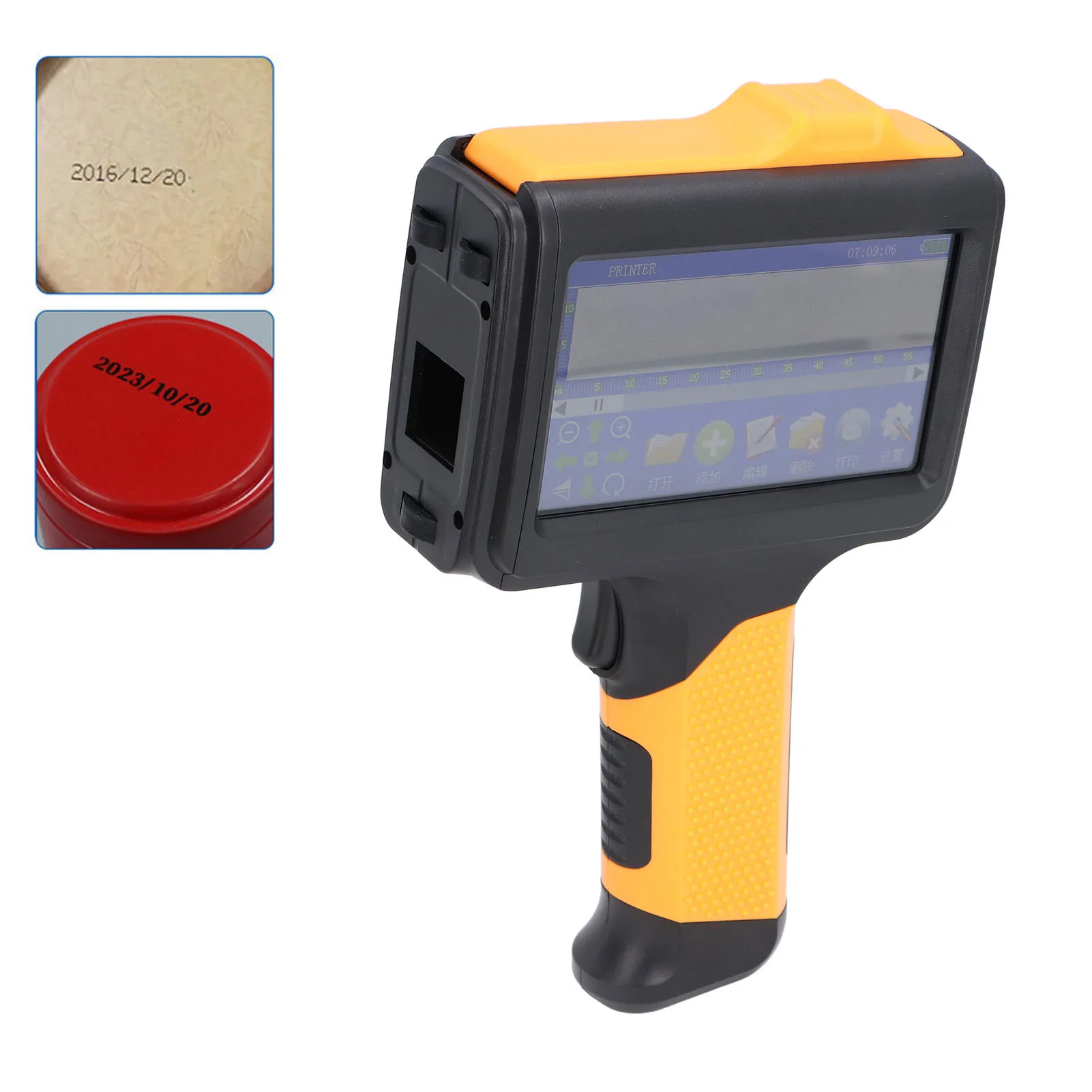 12,7 mm tragbarer Tintenstrahldrucker BT 4,3 Zoll LED-Touchscreen 600 dpi Tintenstrahl-Kodierungsmaschine für Text, Zahlen, Symbole, QR-Codes, Barcodes