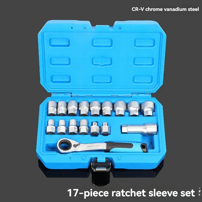 AD33 ร้อนเจาะ Ratchet Sleeve ประแจเครื่องมือ 2-Way ชุดประแจชุดประแจเครื่องมือกลศาสตร์ชุดเชื่อมต่อแขนเครื่องมือ