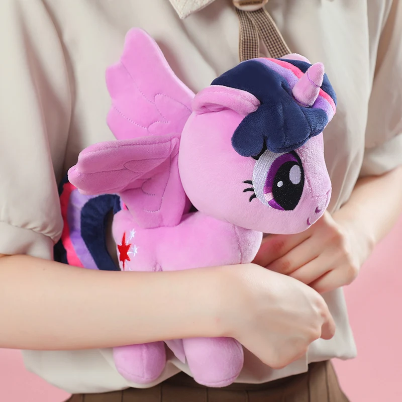 My Little Pony Anime Toy Plush, Boneca enfeite de pelúcia, My Little Pony, Twilight Sparkle, Fluttershy Pinkie Pie, Presente da menina, 30cm