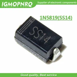 100 pcs/lot SS14 DO-214AC 1N5819 1A / 40V Schottky Diode New Original